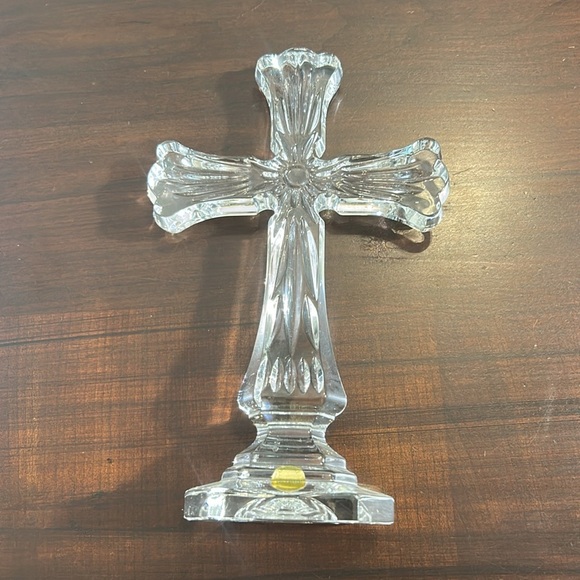 Bleikristall 24% Lead Crystal Decorative Cross Statue Made in Germany 8.5” - Picture 5 of 10